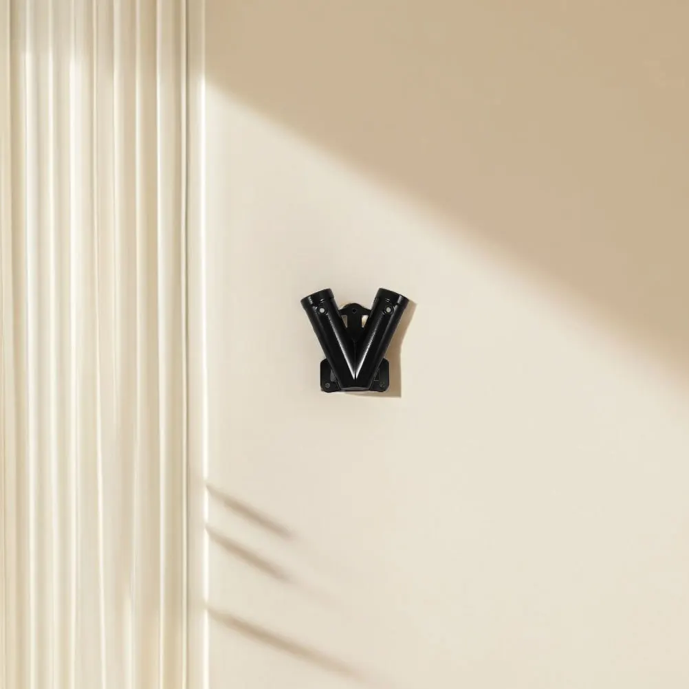 

2Set Double Flagpole Mount Adjustable Heavy Duty Metal Base Wall Mount Outdoor Garden Flagpole Holder Outdoor Flag Holder