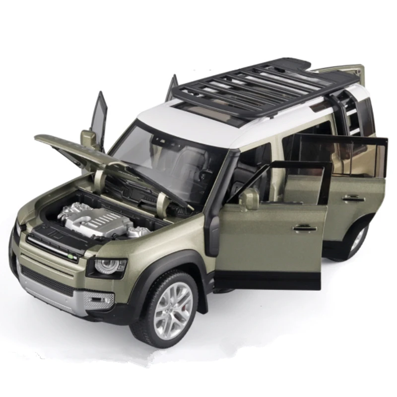 ランドローバーディフェンダー-SUV合金車モデル,1:18,ダイキャスト