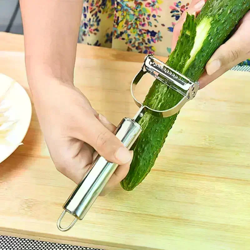 Vegetable Fruit Peelers With Dual Blades And Rust Resistant Perfect For Home Kitchen Daily Food Prep Stainless Steel