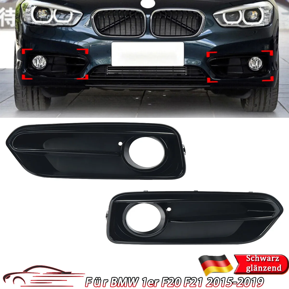 

Решетка передней противотуманной фары, черная, для BMW 1 серии F20 F21 2014-2018 LCI Sport, для пассажирской или водительской стороны, 51117371667/51117371668