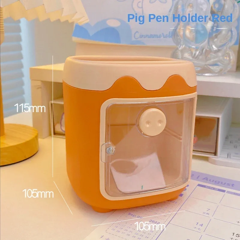 CartoonPen Holder Cute Girl Heart Creative Fashion Style Office Study StationeryStorageBox Desktop Multi-function SchoolSupplies