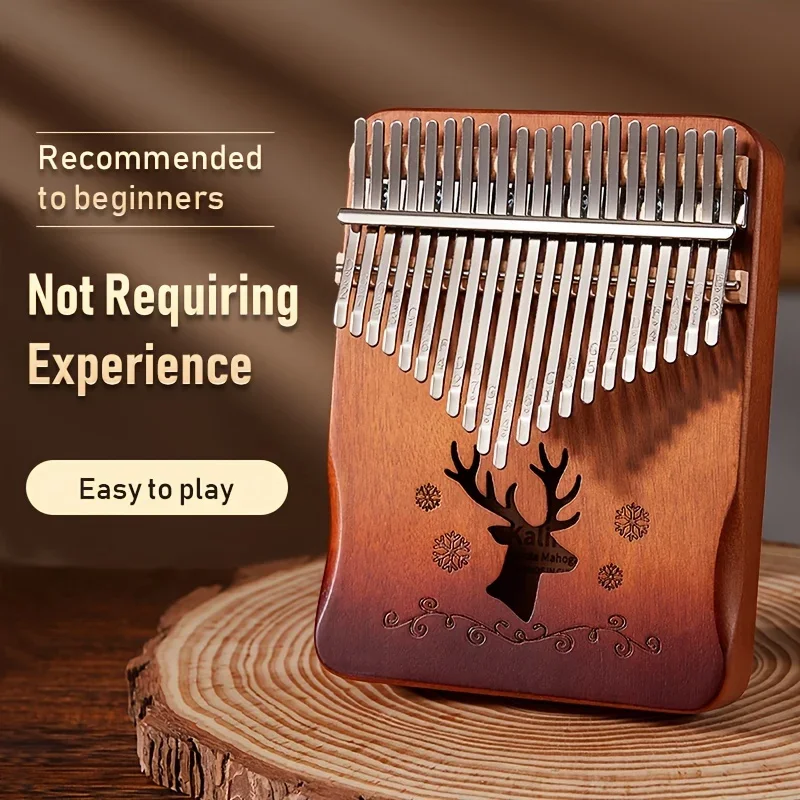 Music Kalimba 21-Key Deer Thumb Piano Set - Beginner Friendly Finger Piano, Perfect Birthday Gift Piano Accessories Piano Gift