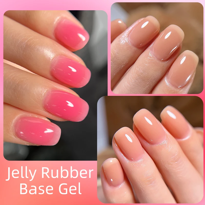 UR SUGAR 7ml Jelly Rubber Base Gel 2 in 1 Jelly Color Rubber Base Gel Functional Nail Gel Polish Nail Care UV LED Soak Off