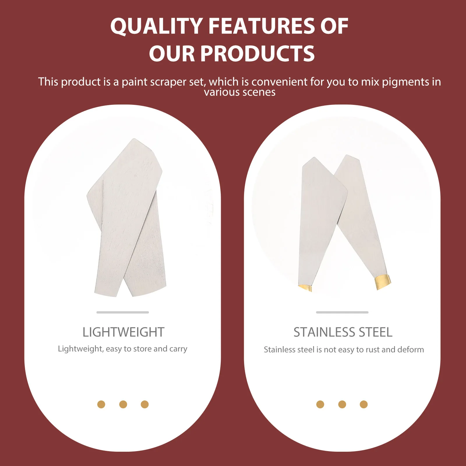 

Набор из 4 шпателей для масляной живописи, нержавеющая сталь, легкие, эргономичные, с деревянными ручками, инструменты для художников, скребки для красок