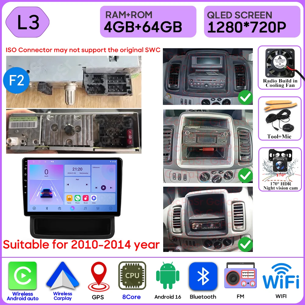 Autoradio Voor Renault Trafic 2 Voor Opel Vivaro EEN Voor Nissan primastar 2001-2014 Video Player Carplay Geen 2din multimedia GPS BT