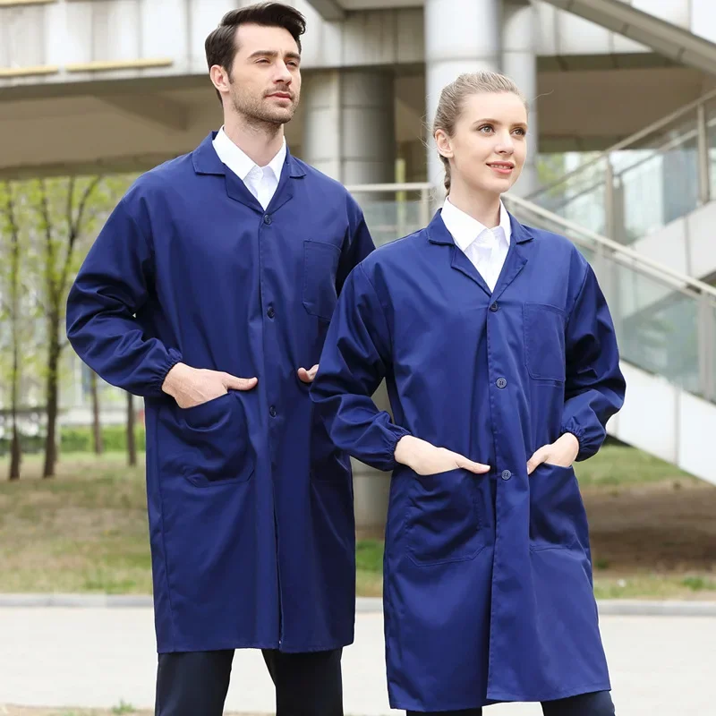 DurableAll-craft Blue Work Clothes, Men's And Women's Labor Insurance Clothes, Long-sleeved Jackets, Porters Wear-resistant Long