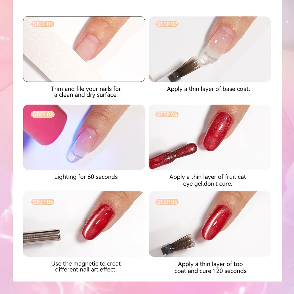 Vendeeni 36 Farben/Set Farbiges Kristall-Katzenaugen-Gel-Nagellack mit Glasperlen, Magnetischem UV-Härtungsgel und Display – Detail 10