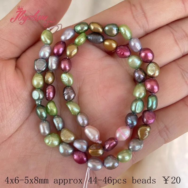 Natural Freshwater Pearl Stone Beads Multicolor Freeform DIY Necklace Bracelat Strand 15 Inch For Jewelry Making Free Shipping