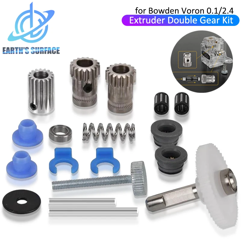 

3D Printer Parts Bowden Voron 0.1 2.4 Extruder Double Gear Kit Annex Extruder Sherpa Mini Extruder Parts Deceleration Mechanism