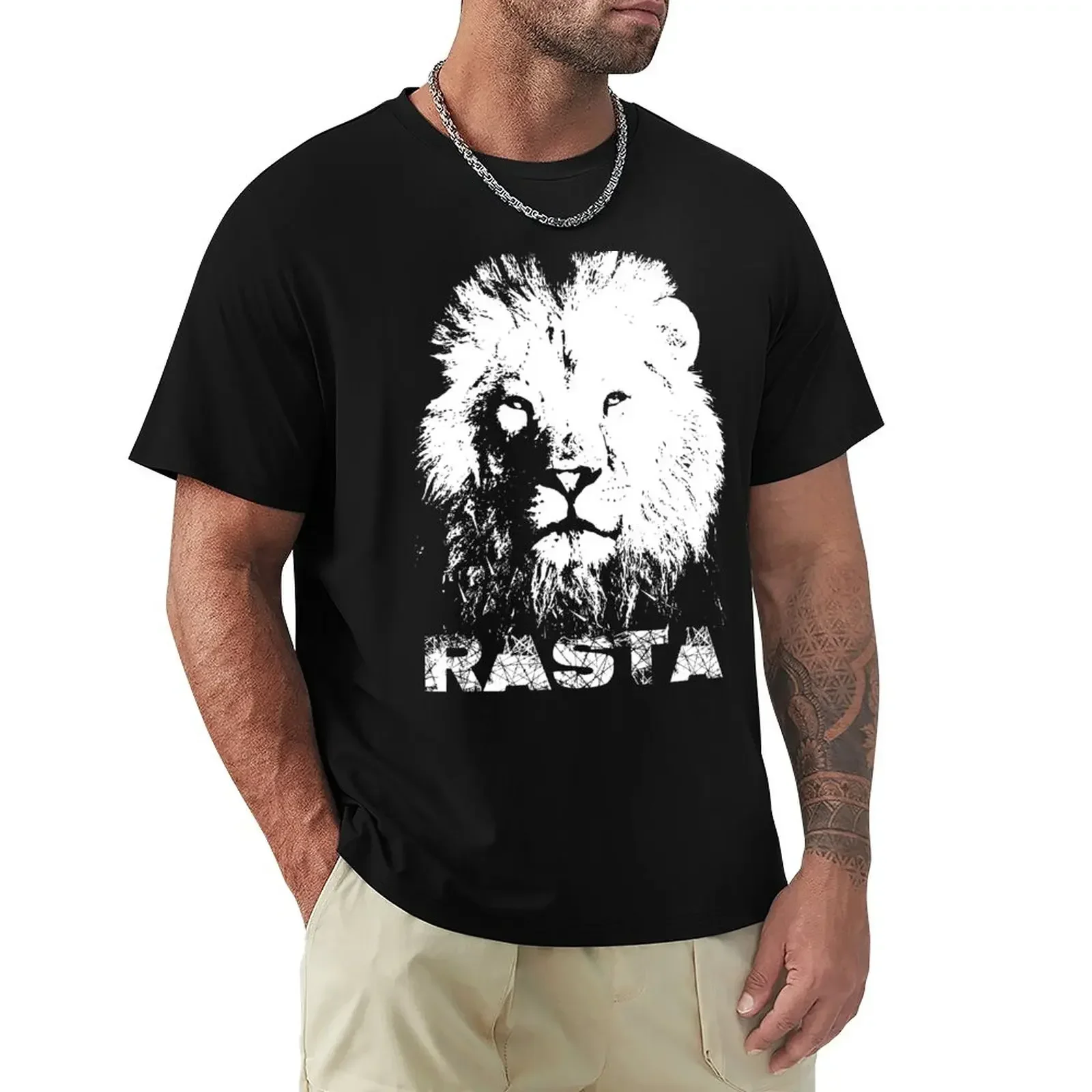 Rasta Mapogo Lion Of Sabi Sands T-Shirt cute clothes anime kawaii clothes clothing Short Sleeve Cotton New Arrival Round Collar