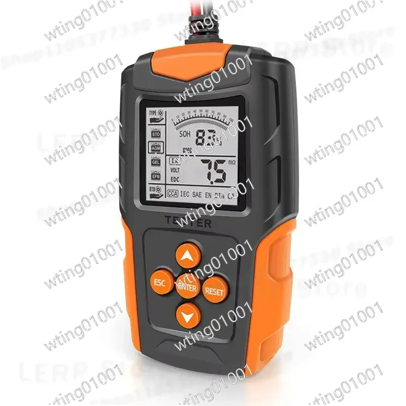 for Car Motorcycle 12V 24V Battery Tester CCA Internal Resistance Analysis Tool Accurate Voltage Check Diagnostic Device
