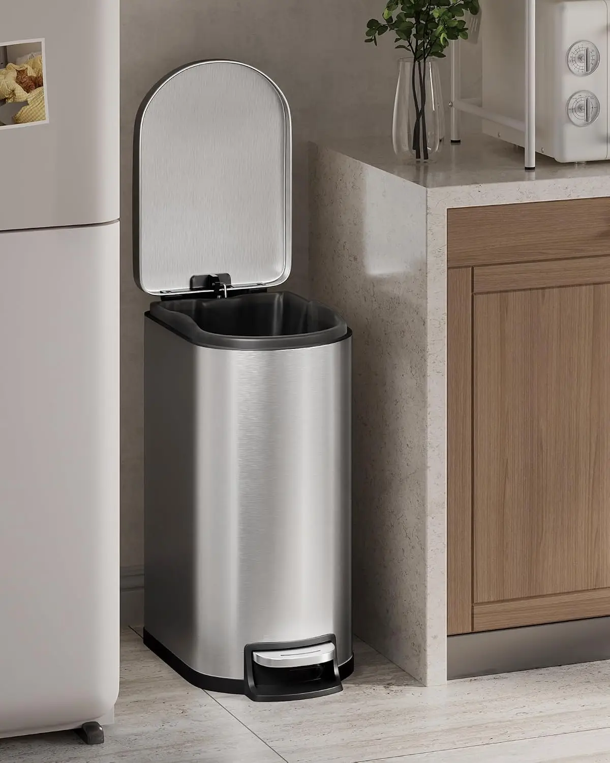 Stainless Steel Odorproof Trash Can with Lid