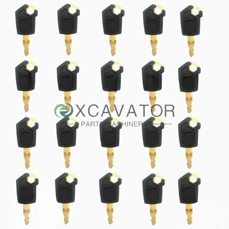 20 Pcs copper Key For Caterpillar 5P8500 0964753 0966198 8V4404 9G2777 Heavy Equipment Ignition Loader Dozer Key General Quality