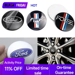 4pcs 56/60/65mm Car Exterior Decorative Accessories Wheel Hub Center Cap Stickers Accessories For Ford Focus MK2 MK3 Mondeo Kuga