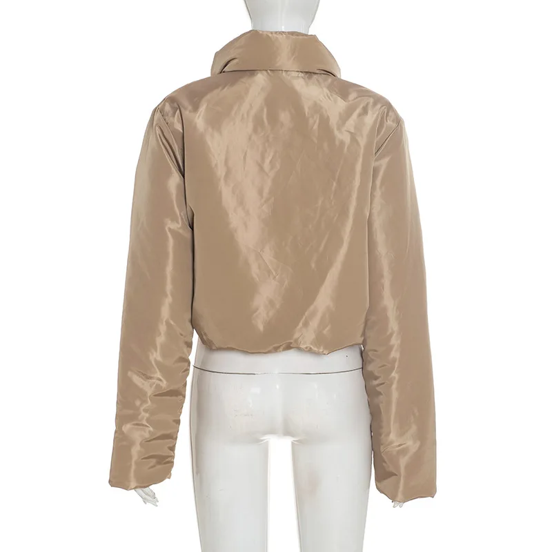 Cappotti invernali giacca corta imbottita in cotone 2025 donna Y2K streetwear vestiti autunnali sexy eleganti piumini corti a bolle