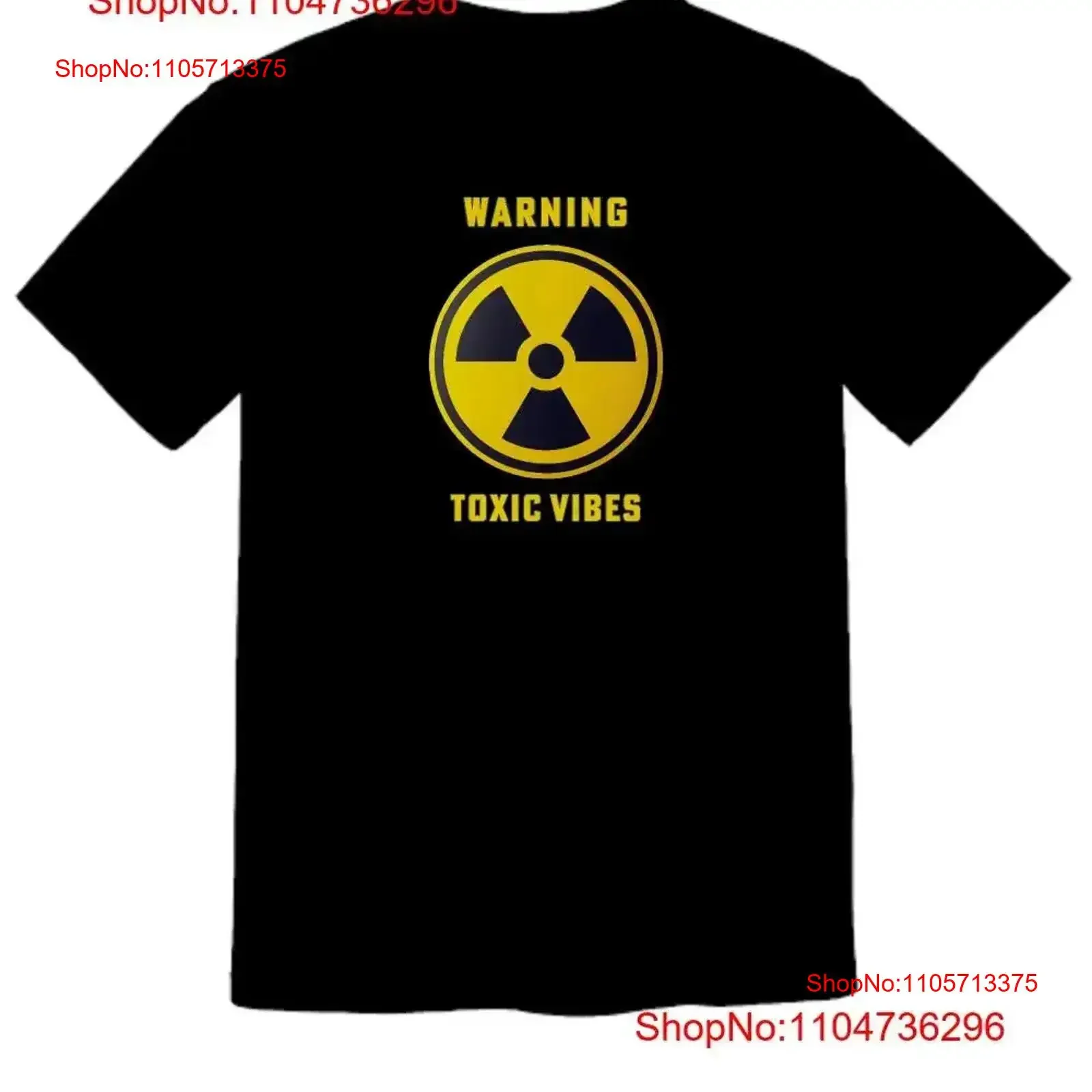 Toxic Vibes T Shirt Radioactive Symbol Warning for vintage Washed Top Everyday Wear Casual Stylish Versatile vintage Washed