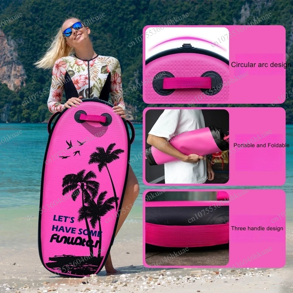 Lightweight Inflatable Surf Board Foldable Water Ski Board Universal Swimming Floating Bodyboard Outdoor Water Play Gear