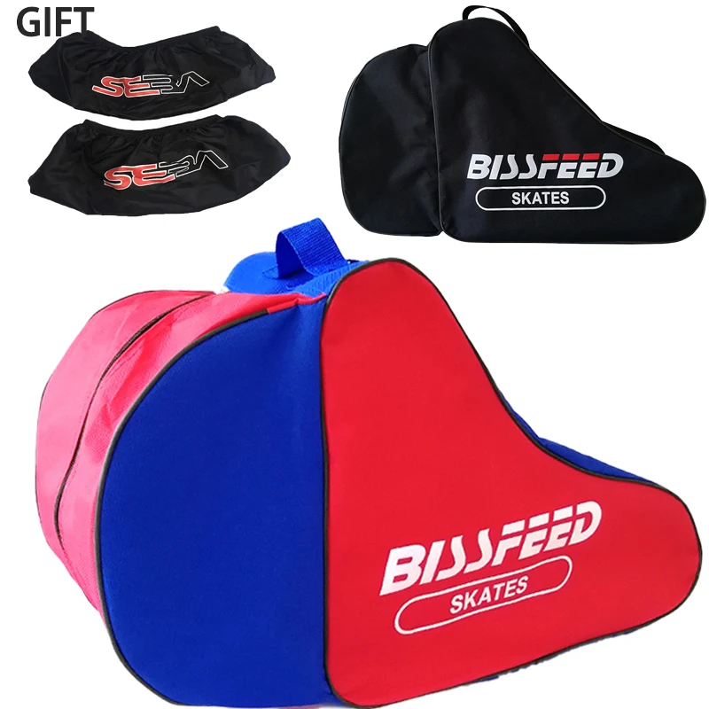 

Ice Skating Speed Roller Skate Shoes Bag Thick Large Capacity Single Room Shoulder Pad for Adult Kids Skate Storage Accessories
