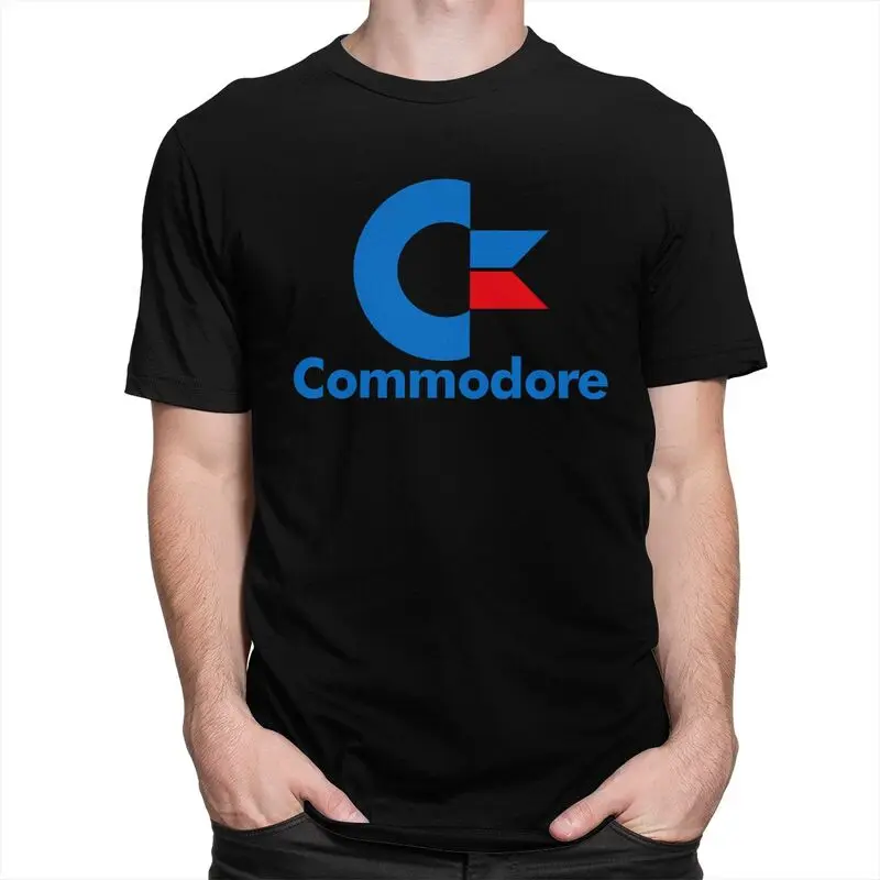 Custom Personality Gamer Commodore Computer Logo Cool Fun T Shirt Men Short Sleeve Cotton T-shirt Summer Geek Nerd Tee Tshirts