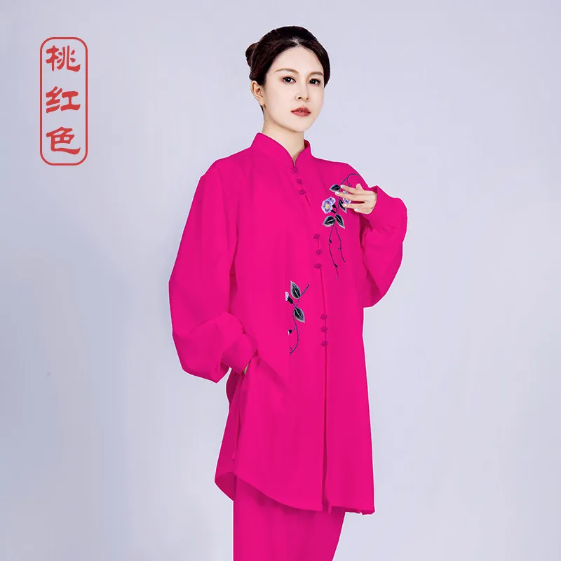 2026 Women Tai Chi Suit New Arrival Pearl Cotton Mid-Length Training & Performance Martial Arts Uniform for Baduanjin