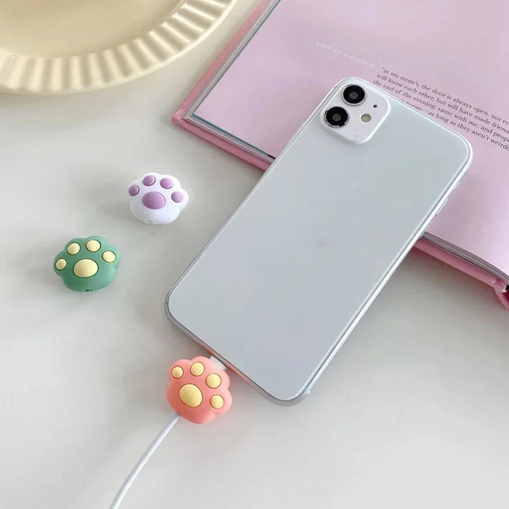 Mini Cartoon Animal Fruit Cable Protector Usb Line auricolare Cable Protector Cute Data Line Winder organizzatori di cavi per cellulari