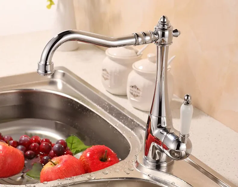 

kitchen 360-degree rotating faucet basin sink mixe tap basin single handle a faucets deck mounted faucet