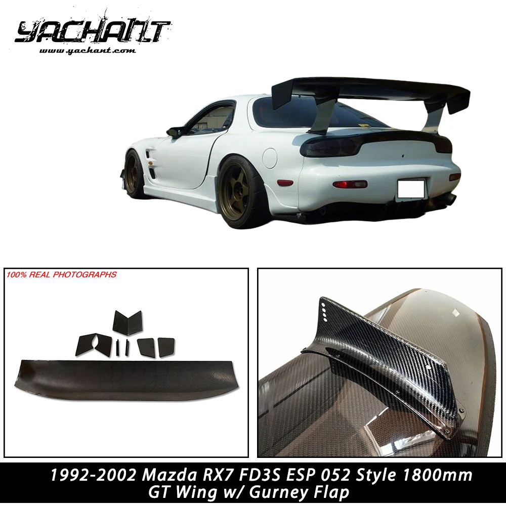 

Car-Styling FRP/ CF RE Style GT Wing Fit For 1992-2002 Mazda RX7 FD3S RE RE-GT GT3 Style GT Wing Rear Spoiler