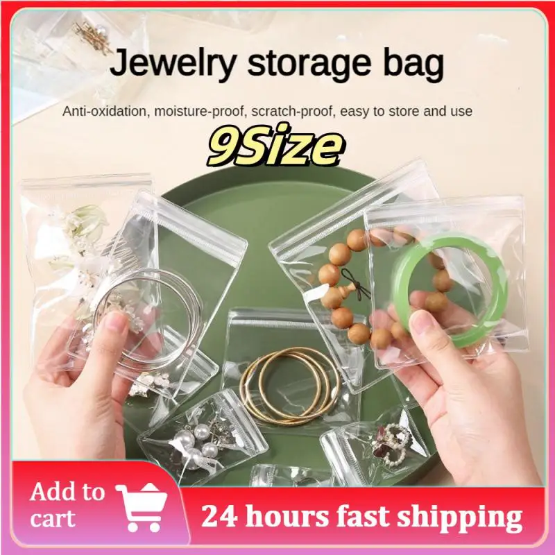 Transparent Jewelry Package Bags Thicken PVC Anti-Oxidation Organizer Display Packaging Storage Self Sealing Pouches Christmas