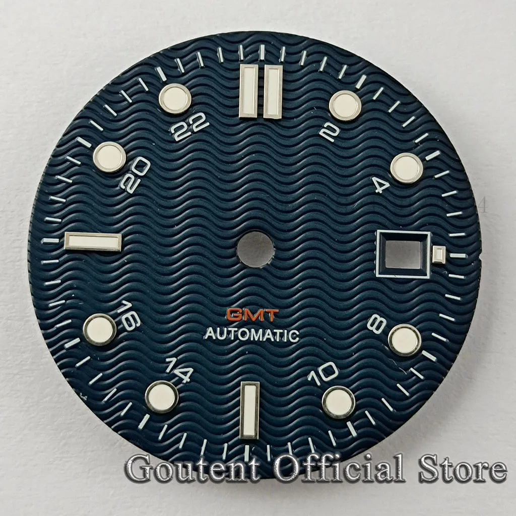 Goutent 31mm Watch Dials White Black Blue Dial Fit ETA 2836/2824 Pt5000 DG2813/3804 Miyota 8215 821A 8205 Movement Watch Face