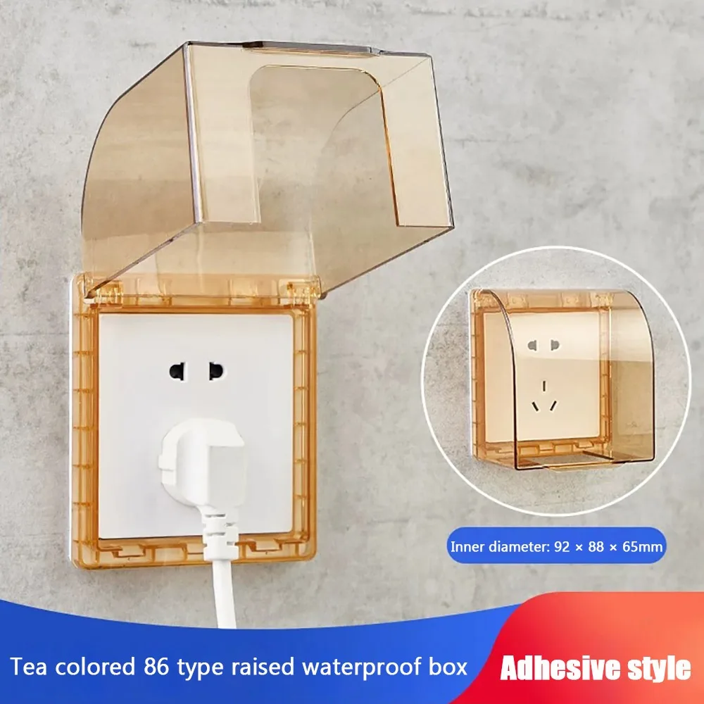 

Настенный переключатель, защитная крышка, самоклеящаяся пластиковая защитная розетка, розетка типа 86, водонепроницаемая настенная коробка