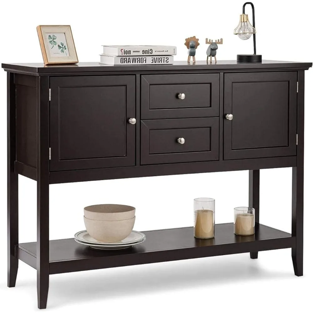 Credenza Buffet Goplus con cassetto, caffè
