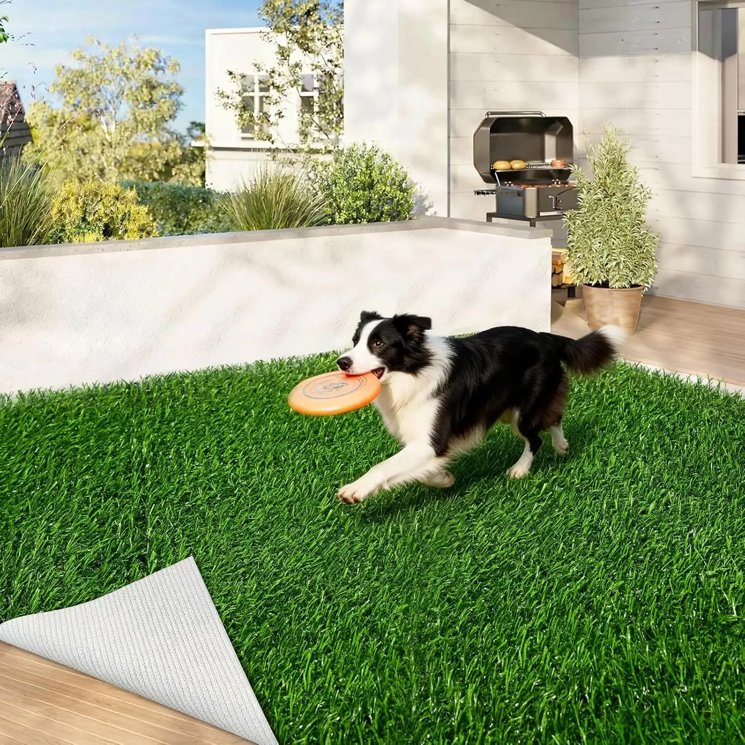 

Artificial Grass Indoor Outdoor Turf Rug,7Ft x 15Ft Soft and Durable High Density Realistic Fake Grass Carpe,Pet-Friendly,Perfec