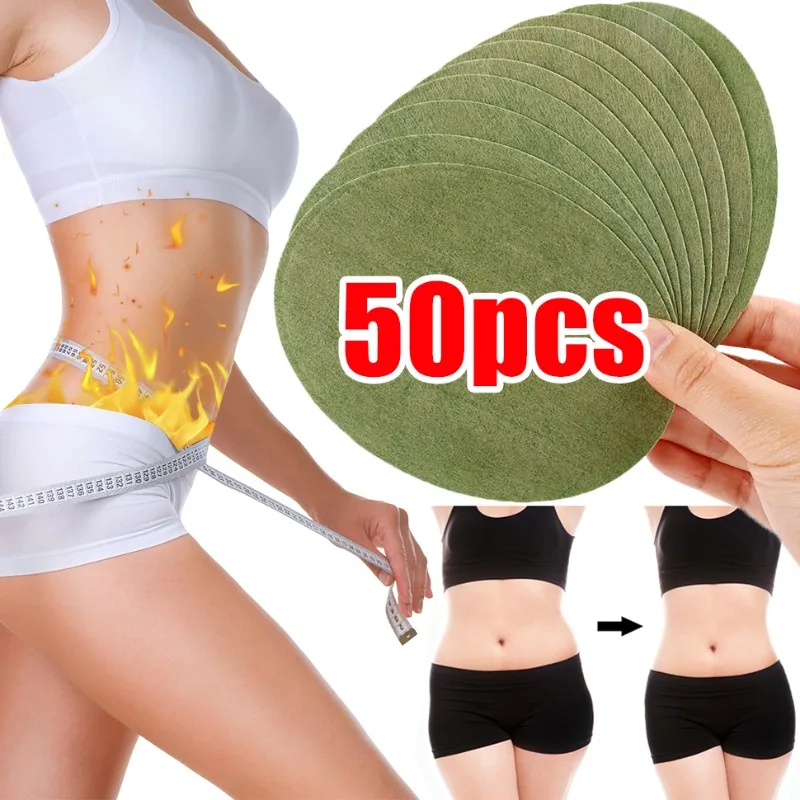 

1-50 шт. пластыри для похудения из полыни, натуральные травяные наклейки для похудения для талии, живота, ног, всего тела, пластырь для сжигания жира
