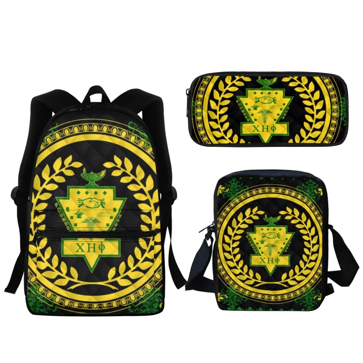 

Chi Eta Phi Sorority Printed 3Pc School Bags Fashion Multifunctional Student Backpack Teen Boys Girls School Bag Study Tools New