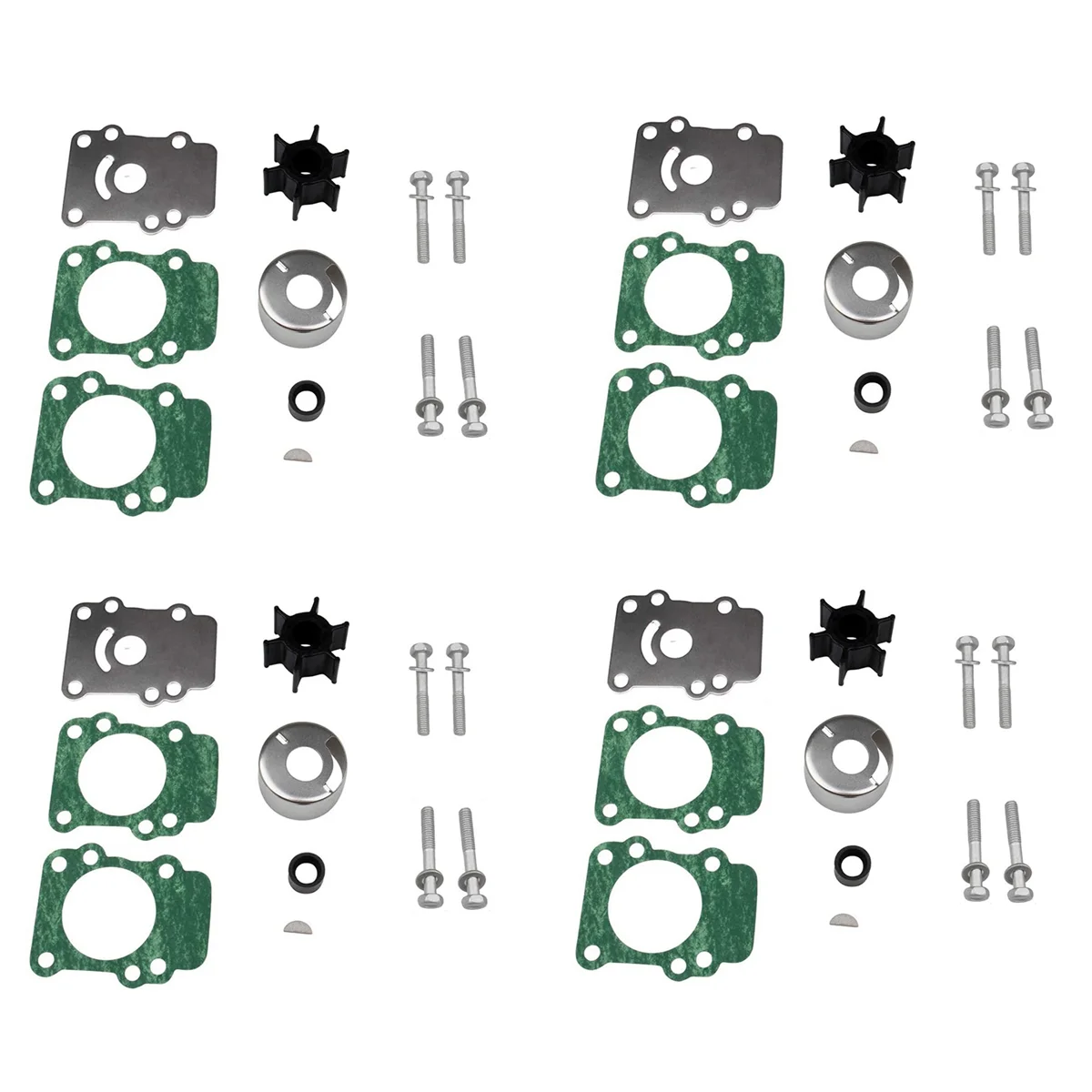 

4X Water Pump Impeller Kit for Yamaha 9.9 15 Hp Outboard 682-W0078-A1-00 18-3148