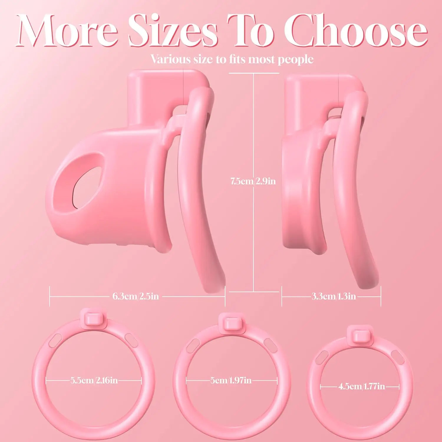 BDSM 2 Styles Chastity Lock Cock Cage With 3 Arc Ring Testicle Chastity Belt Bondage Lock for Penis Erection Control Sex Toys view 5