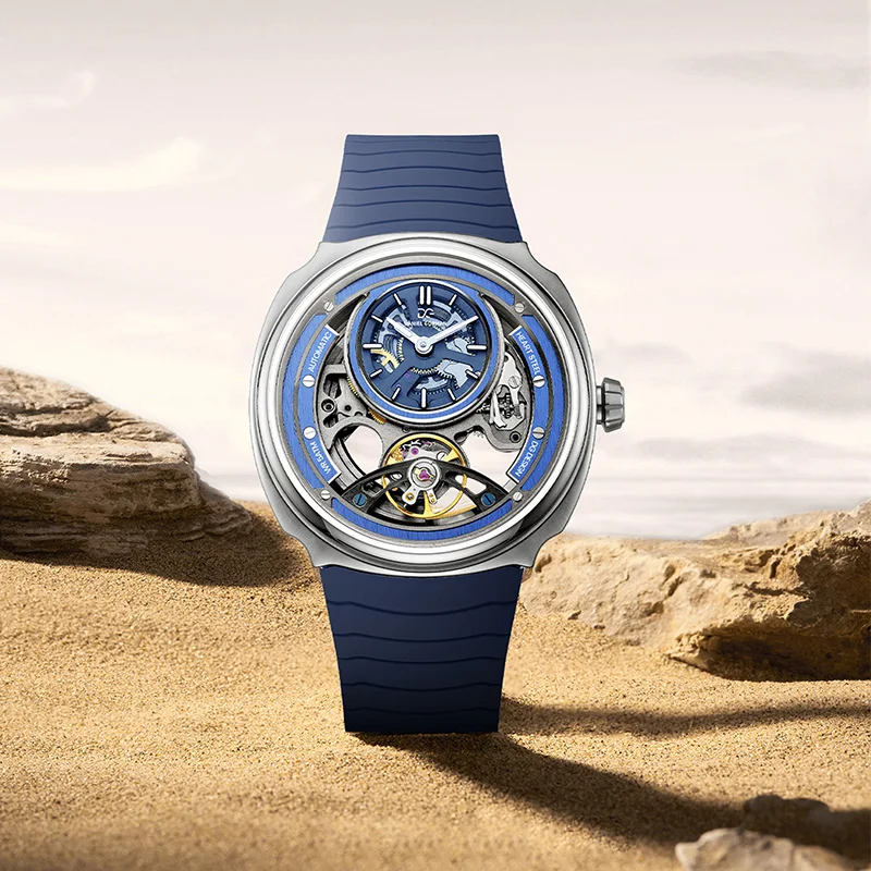 นาฬิกาอัตโนมัติคุณภาพสูง ปี 2026 พร้อมสายซิลิโคนสปอร์ตทันสมัย กันน้ำ 5 ATM นาฬิกาจักรกล แดเนียล กอร์แมน