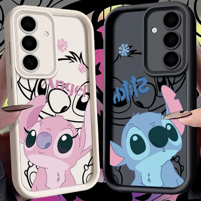 

Angel Stitch Cute Silicone Case For Samsung Galaxy S26 S25 Ultra S24 S23 Plus S22 S21 S20 FE Shockproof Protection Phone Cover