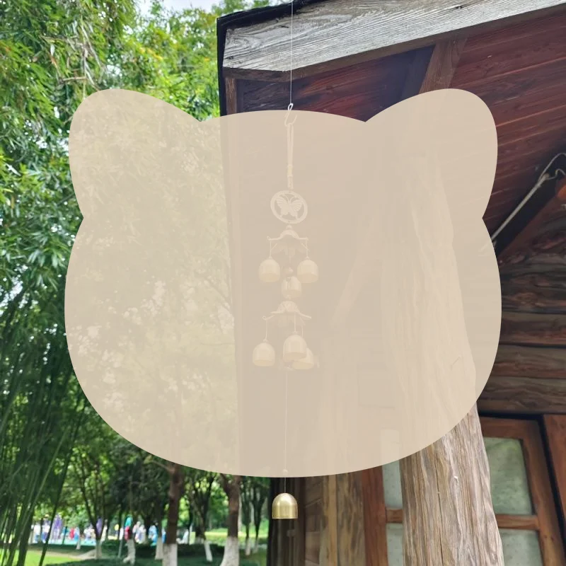 Double Metal Bell Wind Chime Brass Color Anti-Corrosion Hanging Ornament for Patio Yard Indoor Outdoor Use