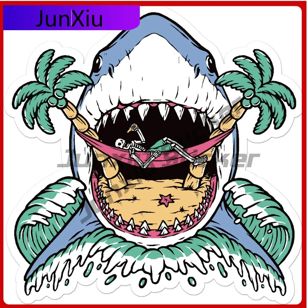 

Shark Jaws Hammock Unique Must Have Vinyl Classic Car Decal Decoration Waterproof Laptop Window Bumper Auto Exterior Gift