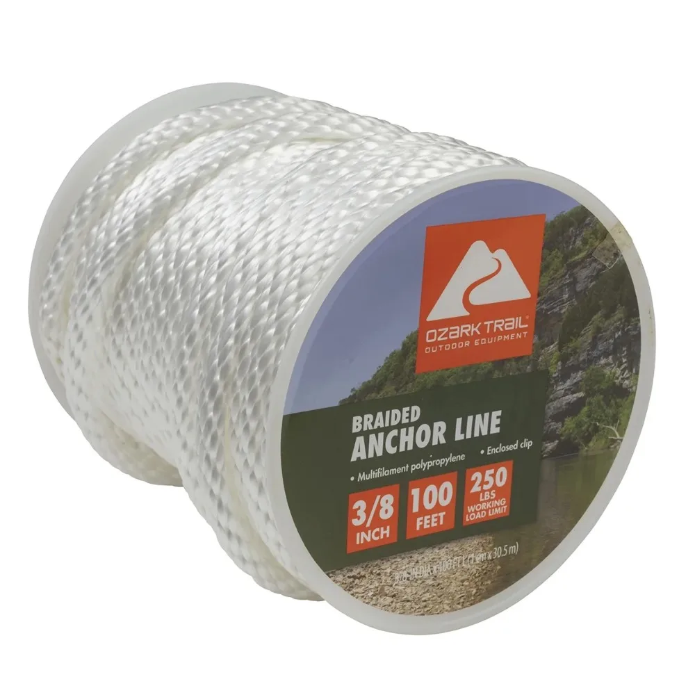 3/8"x100' Nylon Braided Marine Anchor Line 100 Foot Length