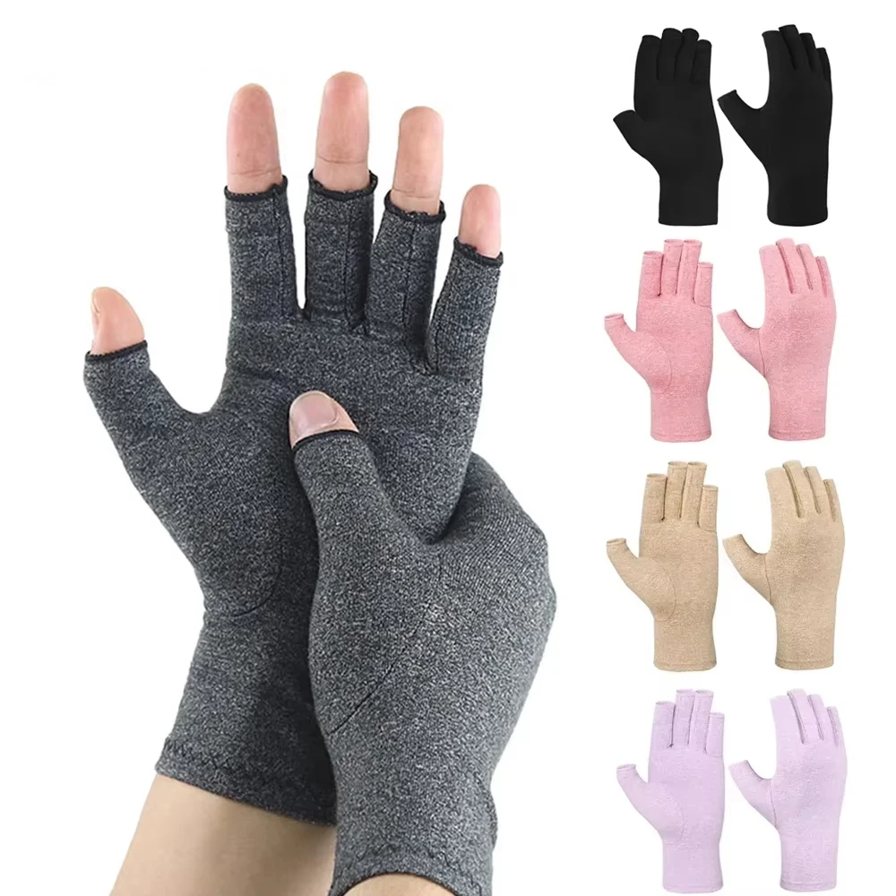 Gants d'arthrite à Compression pour hommes et femmes, soulagement des douleurs articulaires en coton, Support de poignet, attelle de main, bracelet de thérapie, gants de Compression