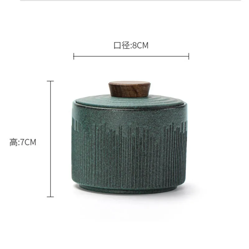 Small Tea Caddy Ceramic Jar Coffee Can Portable Tea Can Snacks Sealed Jar Decorative Storage Tank Food Organizer Candy Jars