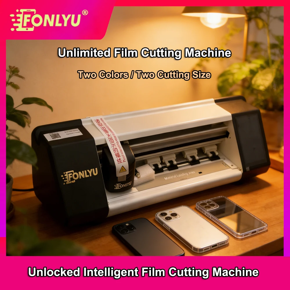 FONLYU X5 Unlimited Intelligent Flexible Hydrogel Film Cutting Machine UNLOCKED Unlimited Times;SS-057 SS-075 Film Cuts Y22 Plus