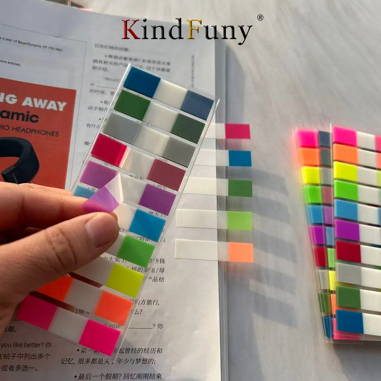 Six Packs of  Transparent Sticky Notes Page Markers Book Tabs Index Sticky Notes Bookmarks Memo Pad Notepad Stickers Stationery