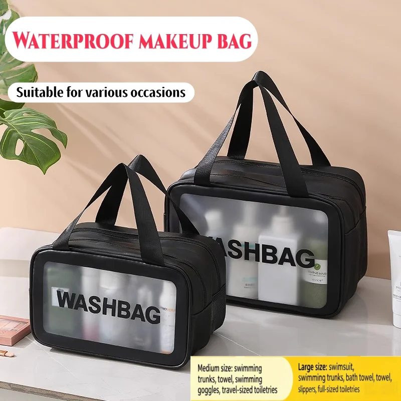 

Large Capacity Travel Toiletry Bag for Men and Women Double Layer Makeup and Cosmetic Organizer Wet Dry Separation for Suitcase