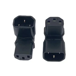 IEC 320 C14 to C13 Left Right Angle AC Adapter IEC 3Pole IEC 320 3pin Male to Female extend 90 Degree Down Up Angle AC converter