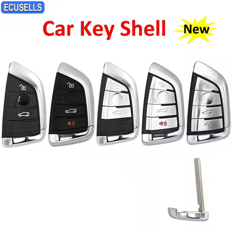 Ecusells Car Smart Card Remote Key Shell Case For BMW X5 X6 F15 X6 F16 G30 1 2 3 4 5 6 7 8 Series G11 X1 F48 F39 CAS4 CAS4+ FEM