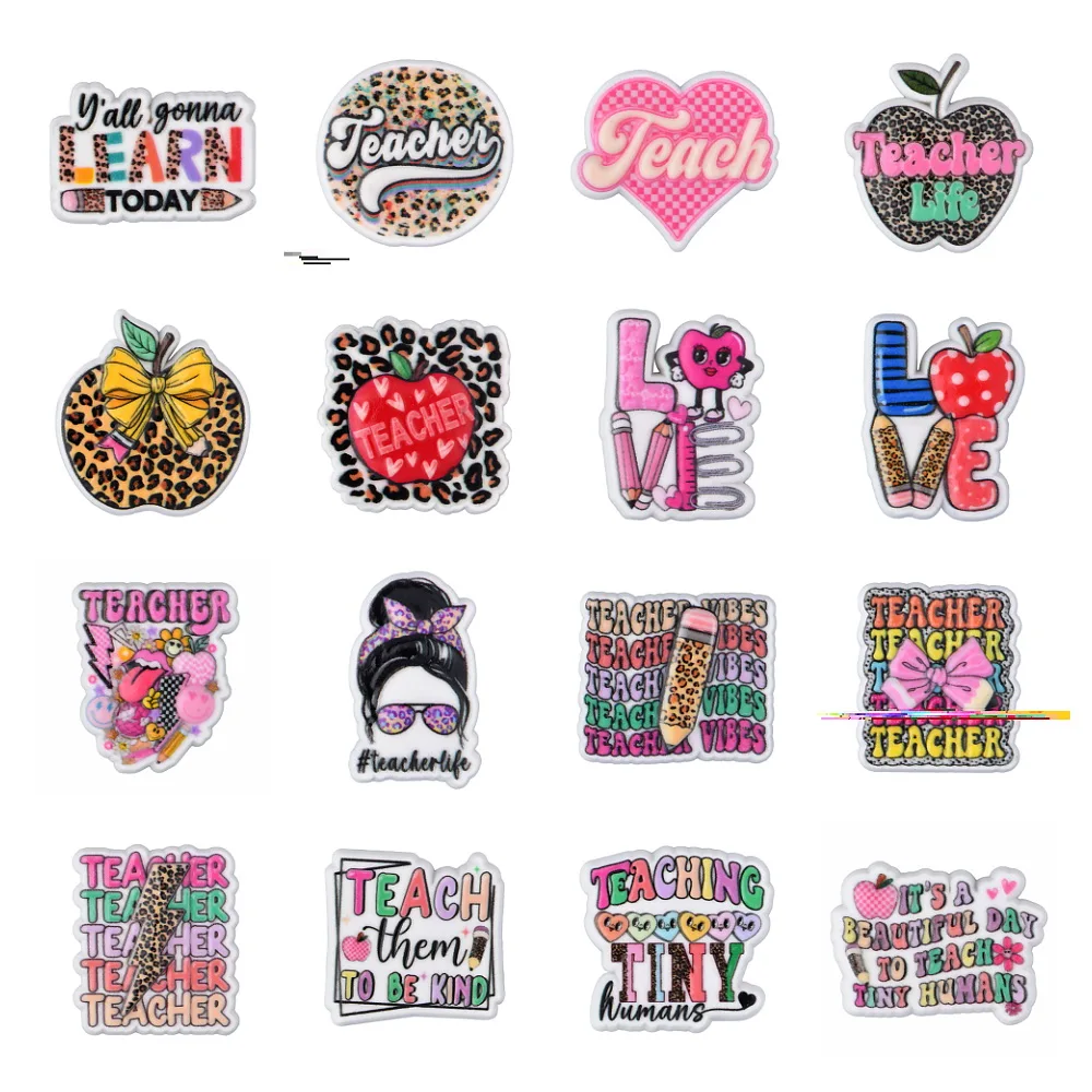School Teacher Shoe Charms 2026 New Classroom Educator Shoe Decorations Apple Blessed  Shoe Pins For Clog Back To School Gift