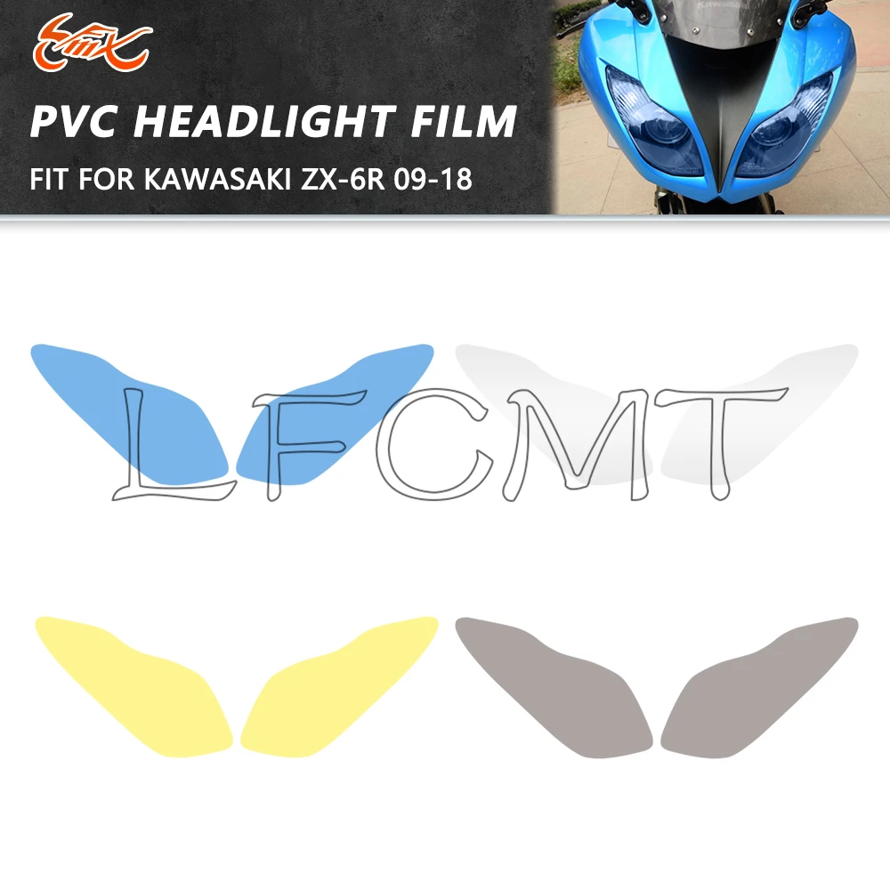 

Motorcycle Headlight Protection Guard Sticker Head Lamp Light Film Fit for Kawasaki ZX-6R ZX6R ZX 6R 2009-2018 2010 2011 2012